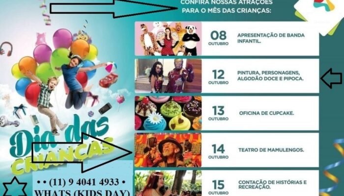 12 OUTUBRO - DIA DAS CRIANCAS - 11 - 9 4041 4933 - WHATS - ADVENTURE EVENTOS